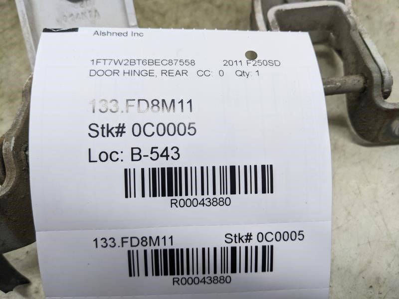 1999-2016 Ford F250SD Rear Left Door Hinge Upper & Lower 4C3Z-2626800-BA OEM - Alshned Auto Parts
