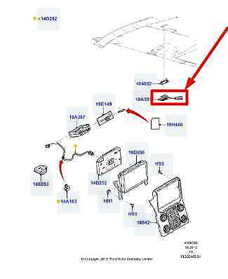 13-2016 Ford F250 SD Overhead Navigation Handsfree Microphone EL2Z-19A391-AP OEM - Alshned Auto Parts