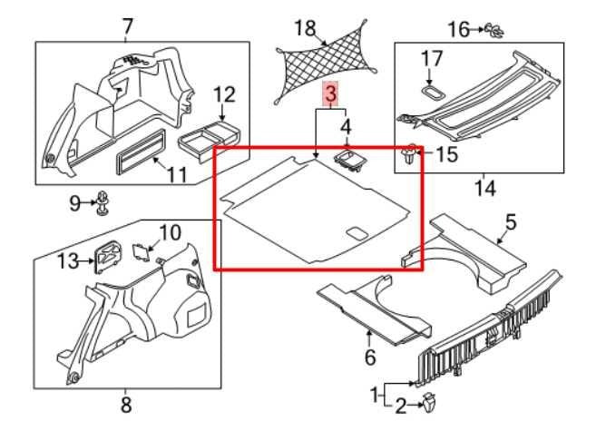 12-22 Volkswagen Passat SE 1.8L FWD Rear Trunk Floor Cargo Carpeted Cover Panel - Alshned Auto Parts