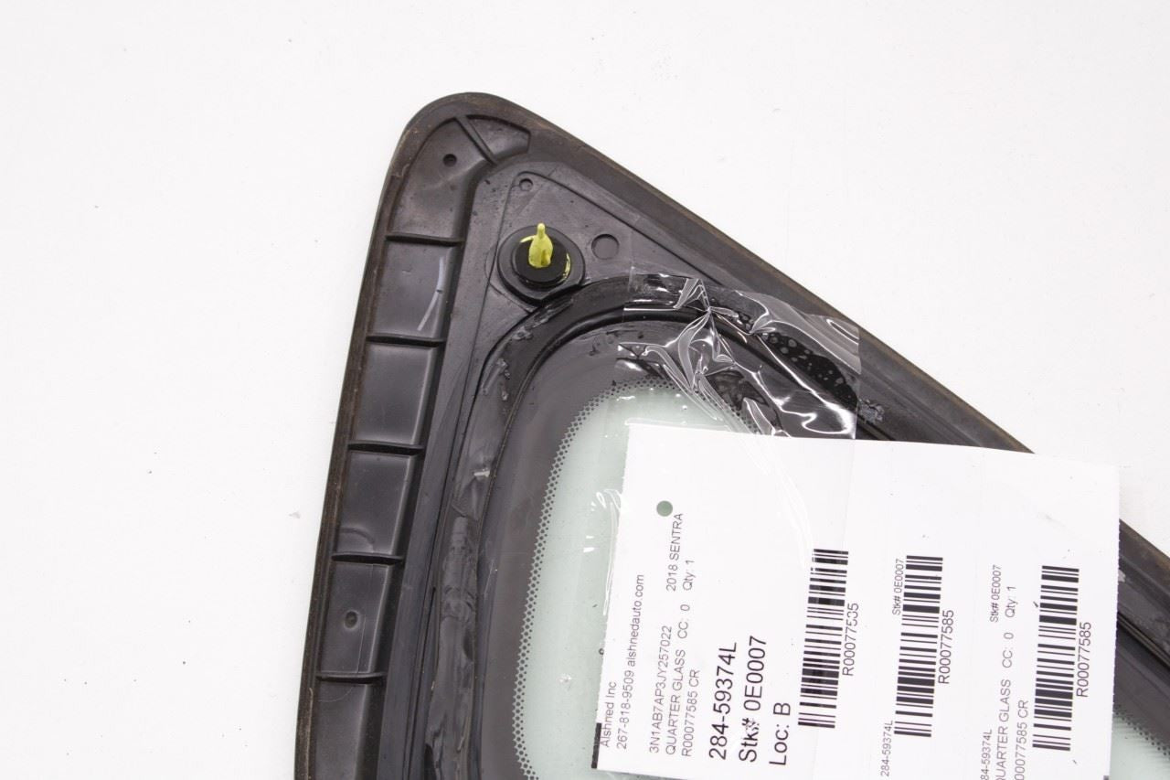 2013-19 Nissan Sentra SL Rear Left Side Quarter Window Glass 833013SG0A *ReaD* - Alshned Auto Parts