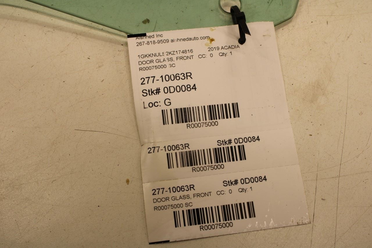 2017-2023 GMC Acadia SLT-1 Front Right Passenger Side Door Window Glass 84745027 - Alshned Auto Parts