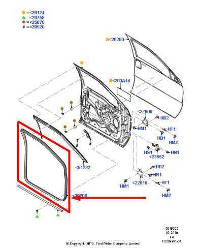 99-16 Ford F250 SD Crew Cab Front Left Door Weatherstrip On Body 3C3Z-2520708-AA - Alshned Auto Parts