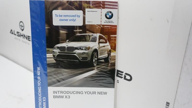 2016 BMW X3 Owner's Manual Book Set with Case - Alshned Auto Parts