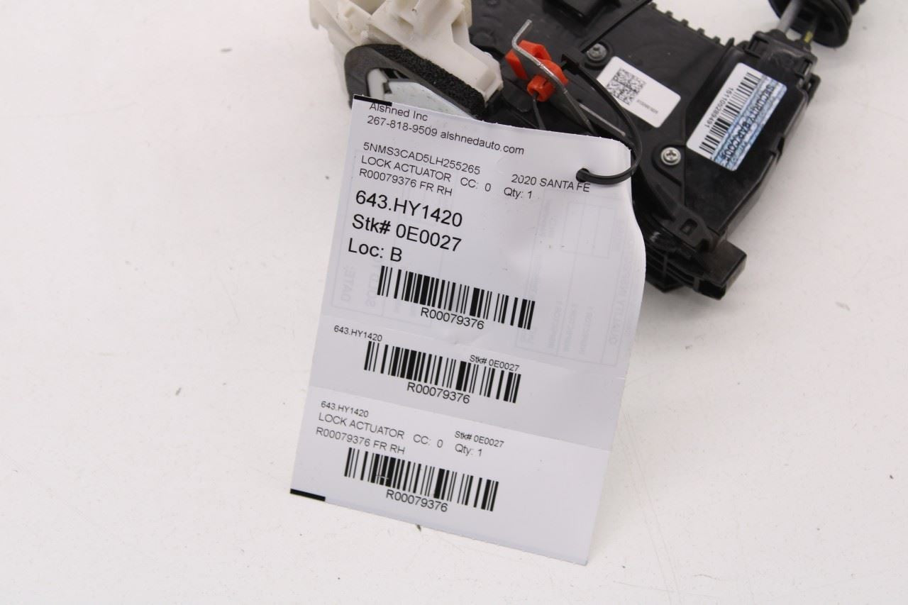 2019-2023 Hyundai Santa Fe SEL Front Right Door Lock Latch Actuator 81320-S1020 - Alshned Auto Parts