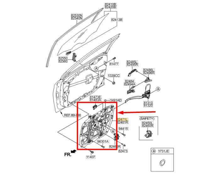 2015-2019 Hyundai Sonata Front Left Door Window Regulator Panel 82471-C2010 OEM - Alshned Auto Parts