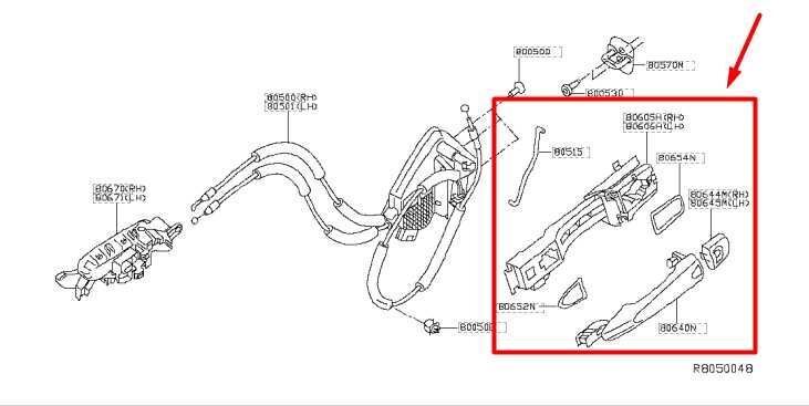 2015-19 Nissan Rogue Front Left Driver Side Door Exterior Handle 80640-9TB0A OEM - Alshned Auto Parts