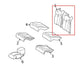 06-09 Mercedes-Benz CLK 350 Rear RH LH Side 2nd Row Seat Backrest Upper Cushion - Alshned Auto Parts