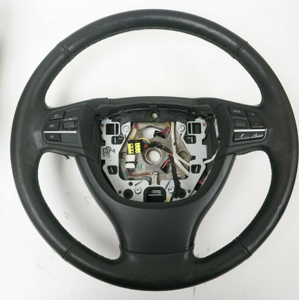 11-16 BMW 535i F10 Black Leather Steering Wheel W/ Controls OEM 32-33-6-790-886 - Alshned Auto Parts