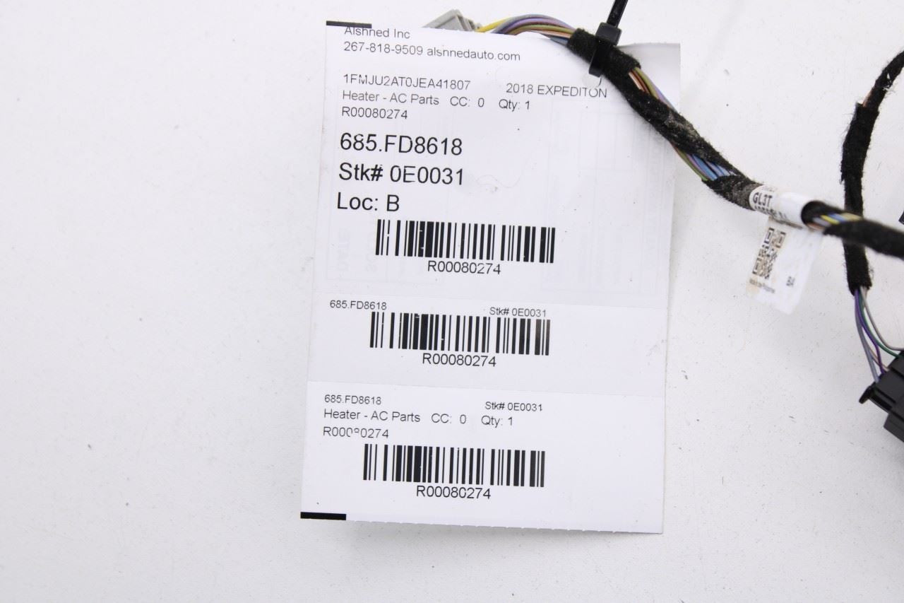 18-21 Ford Expedition Limited HVAC System Wire Harness w Blend Door Actuator Set - Alshned Auto Parts