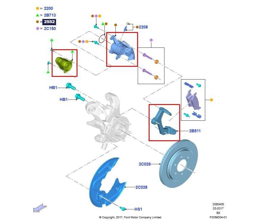 2018-2021 Ford Expedition Limited Rear Left Side Brake Disc Caliper JL1Z2553B - Alshned Auto Parts