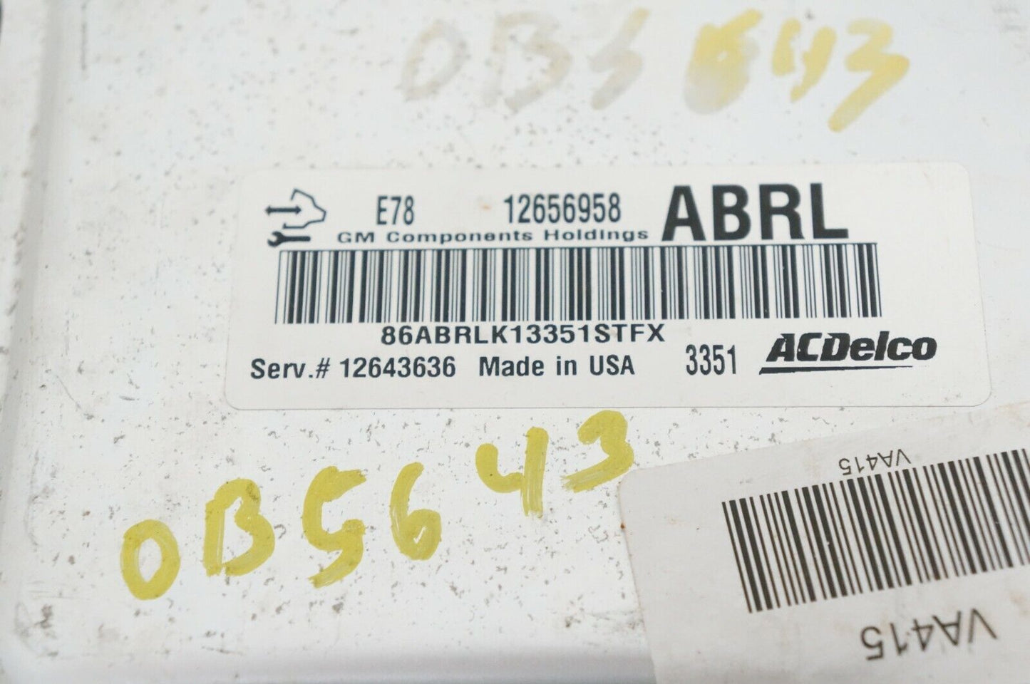 2012-2015 Chevrolet Cruze Computer Brain Engine Control ECU Module 12643636 OEM - Alshned Auto Parts