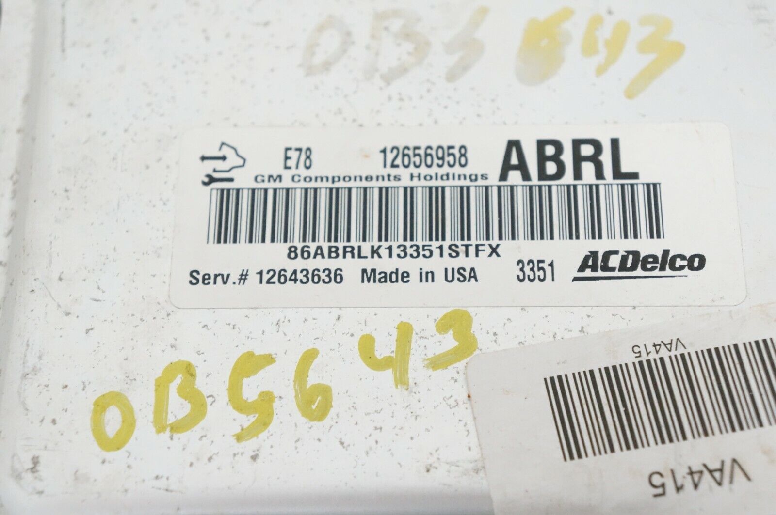 2012-2015 Chevrolet Cruze Computer Brain Engine Control ECU Module 12643636 OEM - Alshned Auto Parts