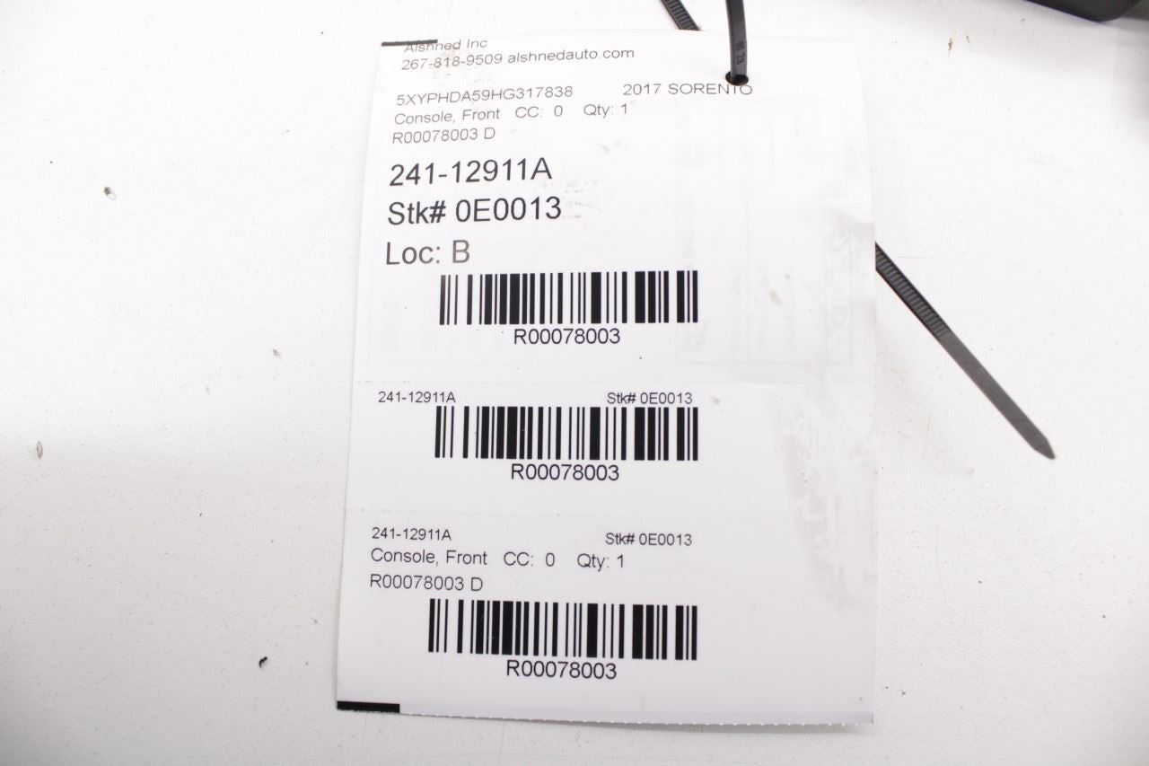 15-18 Kia Sorento EX Front Center Console Armrest Storage Lid Cover 84660C6000WK - Alshned Auto Parts