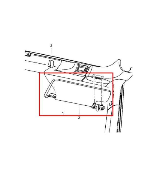 2012-18 Jeep Wrangler Sport 2dr 3.6L Front Driver Left Side Sun Visor w/ Mirror - Alshned Auto Parts