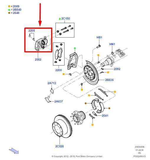 2013-2016 Ford F250 SD Rear Left Driver Side Brake Disc Caliper DC3Z-2553-A OEM - Alshned Auto Parts