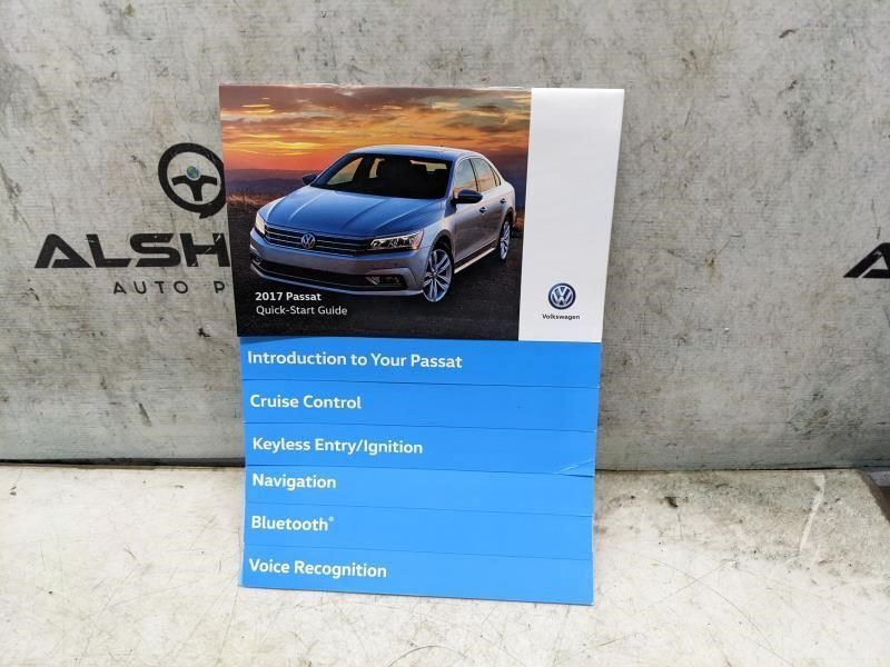 2017 Volkswagen Passat U.S. Edition Owners Manual Set with Case 561012723BC OEM - Alshned Auto Parts