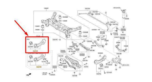 2015-17 Hyundai Sonata RR Right Suspension Trailing Control Arm 55281-C2100 OEM - Alshned Auto Parts