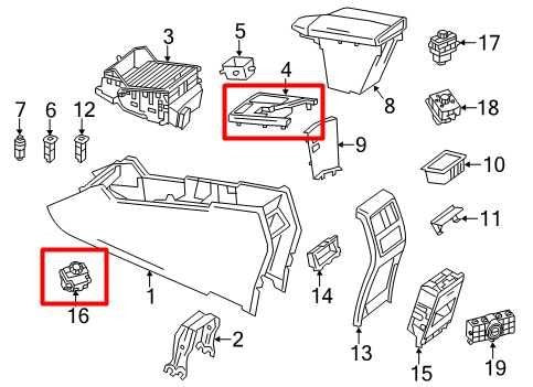12-15 Mercedes-Benz ML350 Center Console Bezel Trim w/ Multimedia Control Switch - Alshned Auto Parts