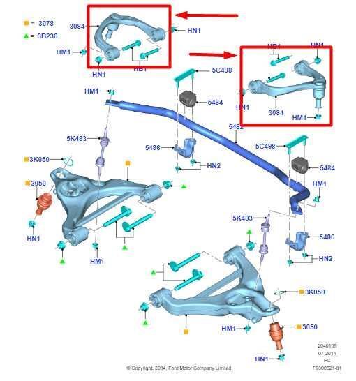 2018-20 Ford F150 Front Right Side Suspension Upper Control Arm JL1Z-3084-B OEM - Alshned Auto Parts