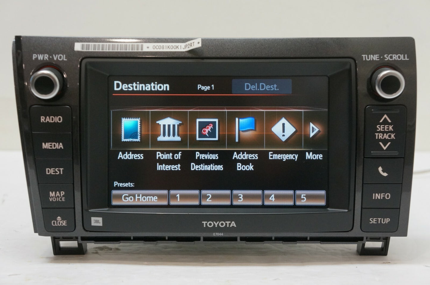 2013 2014 Toyota Sequoia Tundra Navigation Radio Receiver 86107-0C021 OEM E7044 - Alshned Auto Parts