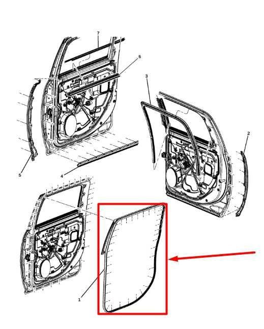2011-2018 Ram 1500 Crew Cab Laramie Rear Left Door Mounted Weatherstrip *ReaD* - Alshned Auto Parts