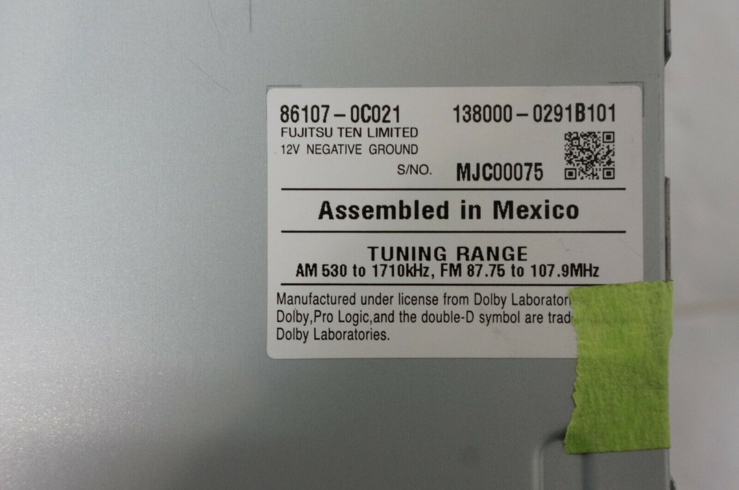 2013 2014 Toyota Sequoia Tundra Navigation Radio Receiver 86107-0C021 OEM E7044 - Alshned Auto Parts