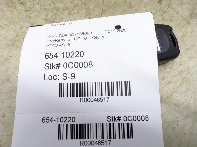 2012-13 Kia Soul Keyless Entry Fob Key Transmitter 95430-2K250 OEM *ReaD**AS IS* - Alshned Auto Parts