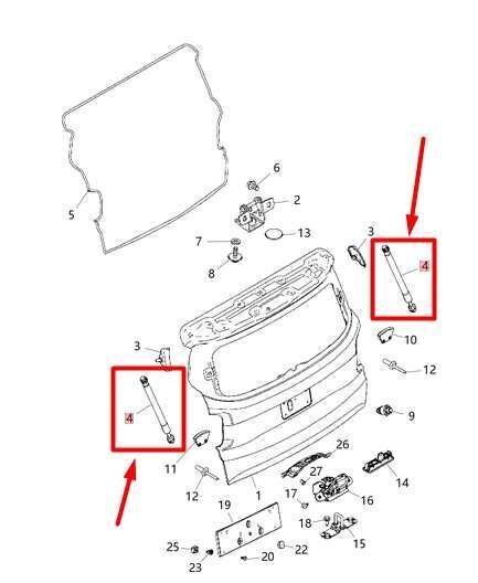 15-21 Jeep Renegade RR RH & LH Liftgate Lift Cylinder Strut Set 68269468AA - Alshned Auto Parts