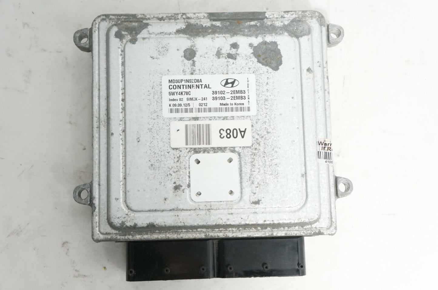 2012 13 Hyundai Elantra 1.8L AT Sedan Engine Control Module ECU OEM 39102-2EMB3 - Alshned Auto Parts