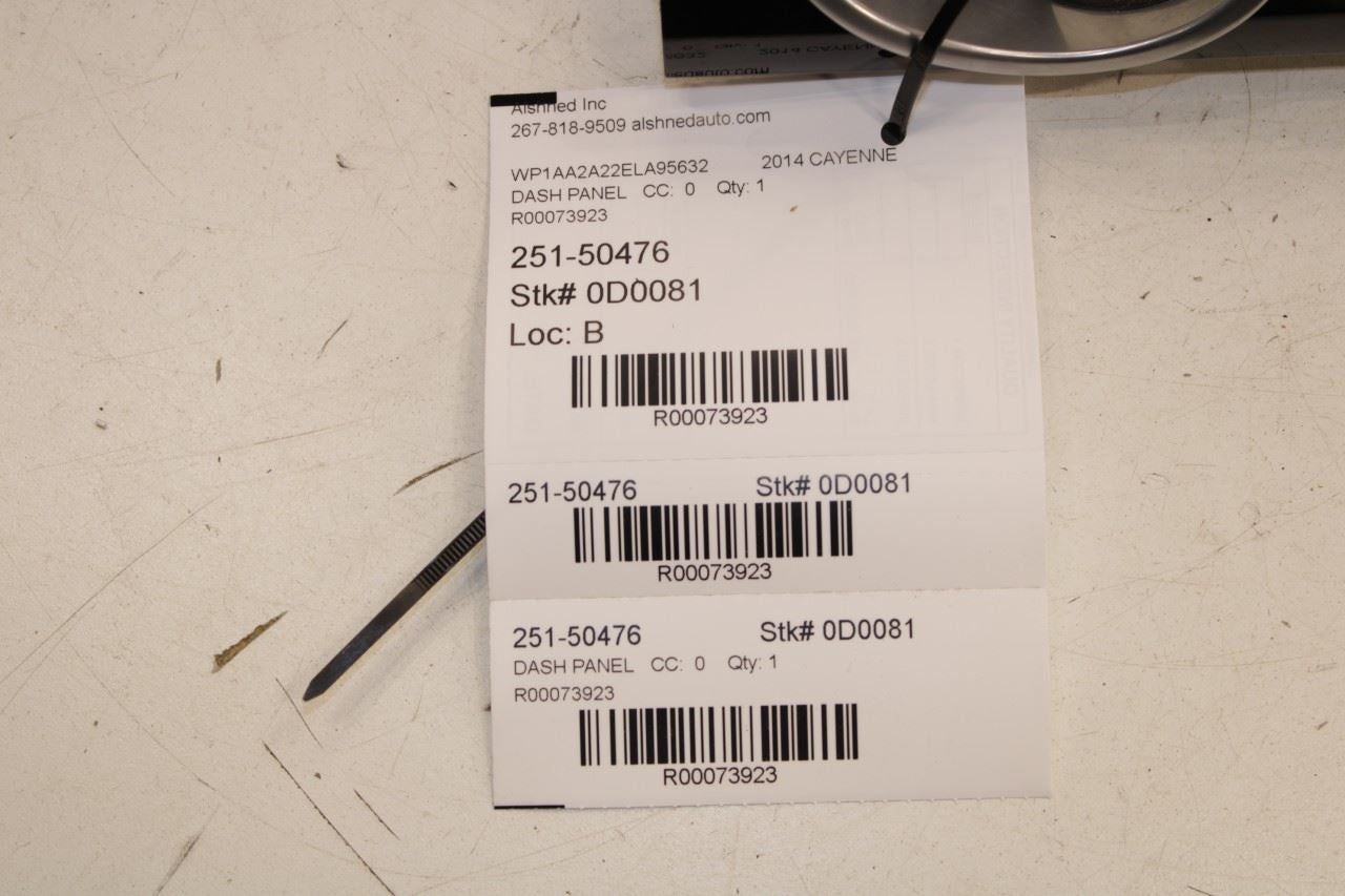 201118 Porsche Cayenne Platinum Dash Lower Speedometer Cluster Bezel w/ Shroud - Alshned Auto Parts