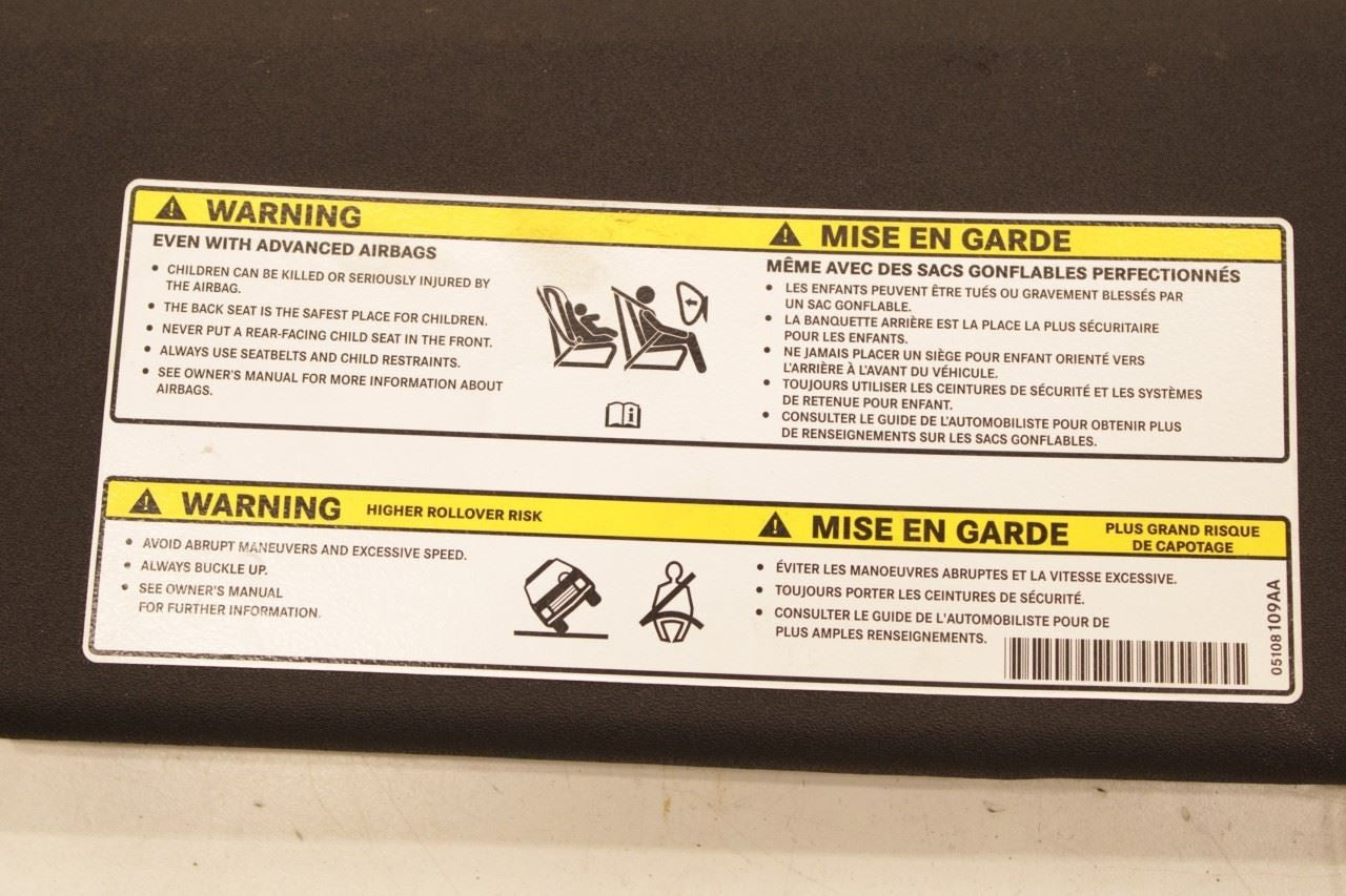 2012-18 Jeep Wrangler Sport 2dr 3.6L Front Driver Left Side Sun Visor w/ Mirror - Alshned Auto Parts