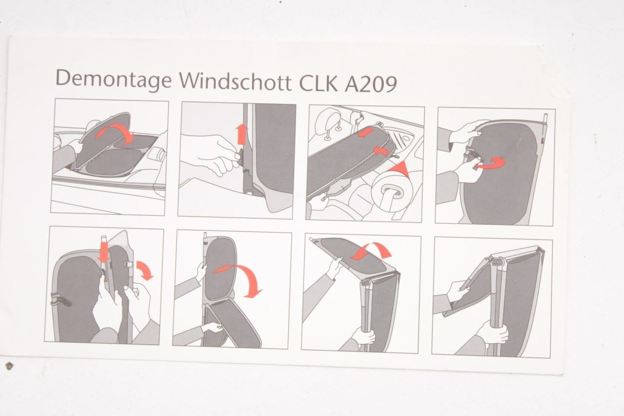 2006-09 Mercedes-Benz CLK 350 3.5L Air Windscreen Deflector Assembly w/ Case Bag - Alshned Auto Parts
