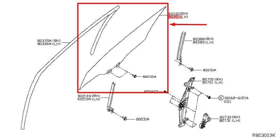14-17 Nissan Rogue Front Right Passenger Side Door Window Glass 80300-4BA0A OEM - Alshned Auto Parts