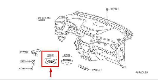 2014-2017 Nissan Rogue AC Heater Temperature Climate Control 27500-4BA0A OEM - Alshned Auto Parts