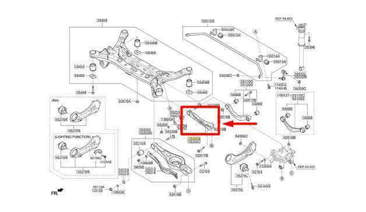 2015-17 Hyundai Sonata Rear Left Side Lower Forward Control Arm 55250-D5100 OEM - Alshned Auto Parts