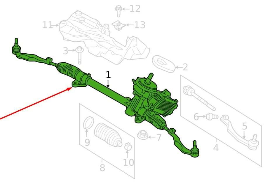 16-24 Mini Cooper Clubman AWD Electric Steering Gear Rack and Pinion 32106882119 - Alshned Auto Parts