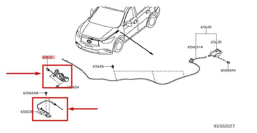 19-20 Infiniti QX60 FR Hood Bonnet Lid Panel Latch Lock Actuator 65601-3JA1A OEM - Alshned Auto Parts