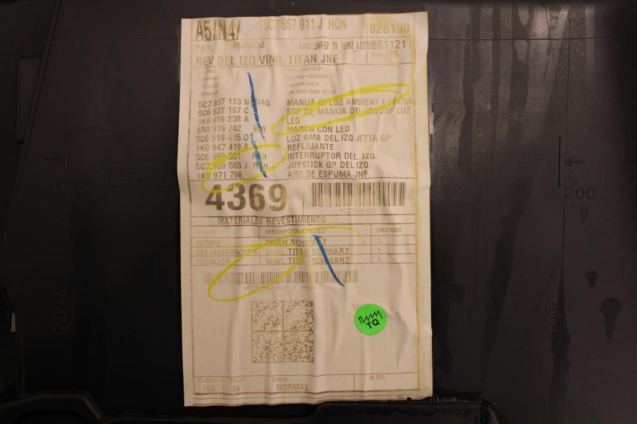13-18 Volkswagen Jetta Sport Front Left Door Trim Panel 5C7-867-011-J-HON *ReaD*10