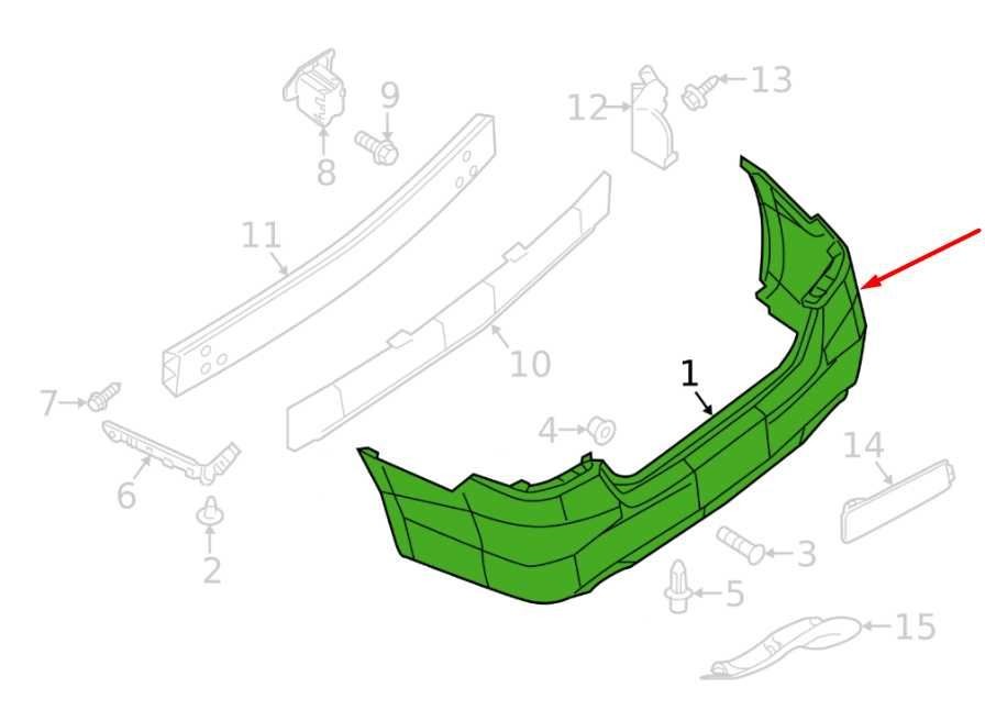 2016-2019 Nissan Sentra SV Rear Bumper Cover 85022-3YU0H OEM2