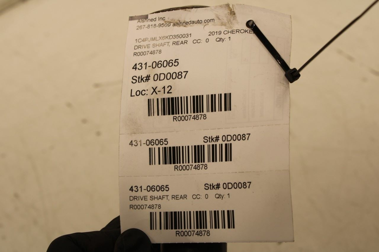 2014-2023 Jeep Cherokee Latitude 4x4 Rear Drive Shaft Propeller 52123612AF OEM - Alshned Auto Parts