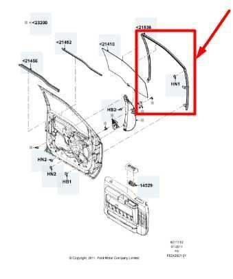 1999-2016 Ford F250 SD Front Right Door Glass Run Channel CC3Z-2521596-B OEM - Alshned Auto Parts