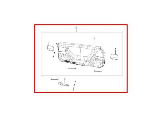 2019-2021 Jeep Cherokee Rear Liftgate Cover Trim Panel 6AV27DX9AC OEM - Alshned Auto Parts