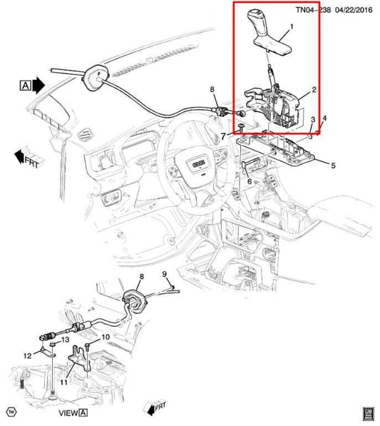 2019 GMC Acadia SLT-1 3.6L AWD Automatic Transmission Gear Shifter Lever Knob - Alshned Auto Parts