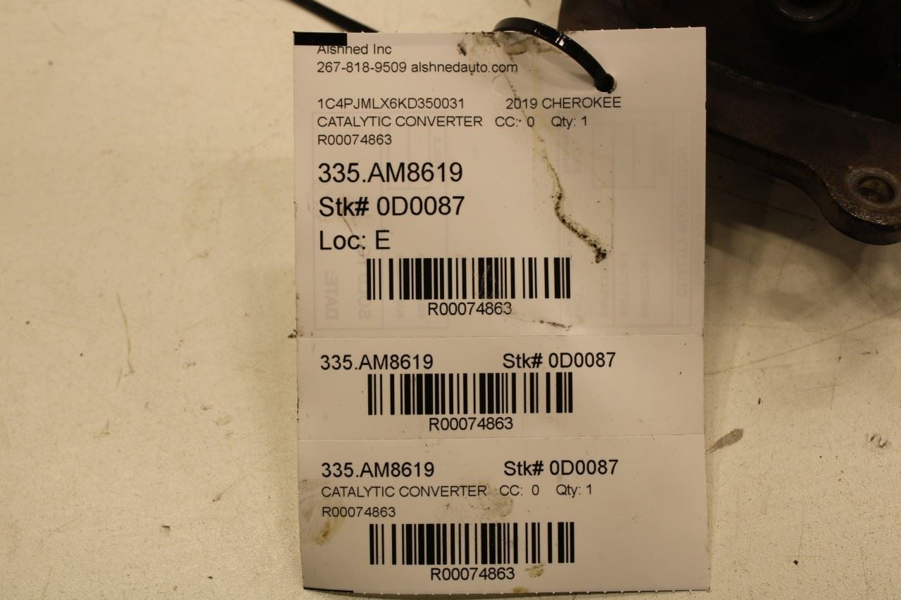2019-2022 Jeep Cherokee Latitude 3.2L 4x4 Left Side Exhaust Pipe 68337773AA OEM - Alshned Auto Parts