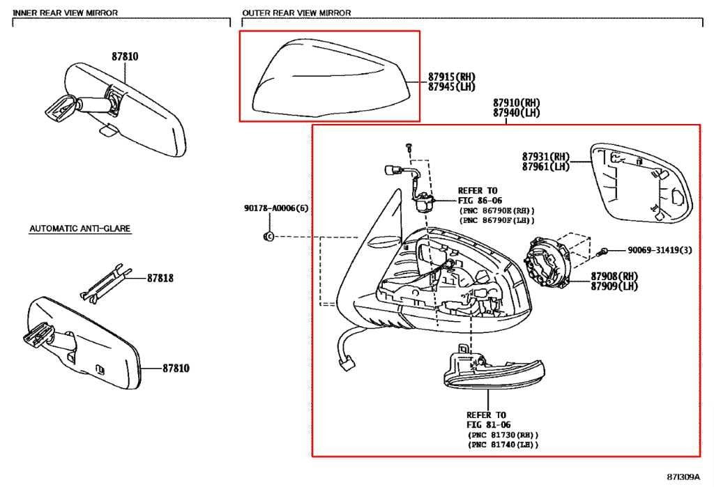 2015-2023 Toyota Tacoma SR5 Crew Cab 3.5L 4WD Driver Left Side Rear View Mirror1
