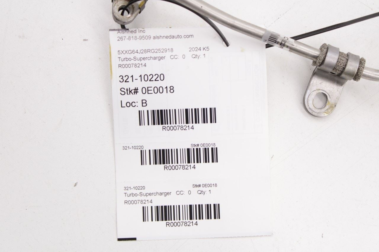 2021-24 Kia K5 GTLine 1.6L Turbocharger Oil Feed Tube Pipe Line 282402M810 OEM - Alshned Auto Parts