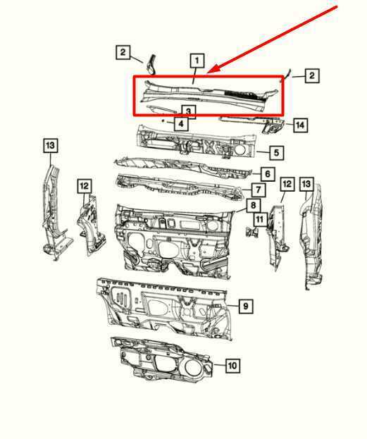 2015-2021 Jeep Renegade Front Windshield Cowl Vent Grille Panel 5VW84LXHAA OEM - Alshned Auto Parts