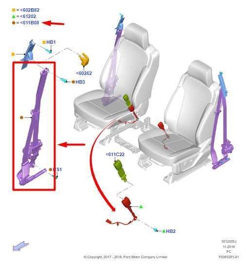 2018-20 Ford F150 Front Right Seat Belt Retractor Pretensioner JL3BC699D64AF OEM - Alshned Auto Parts