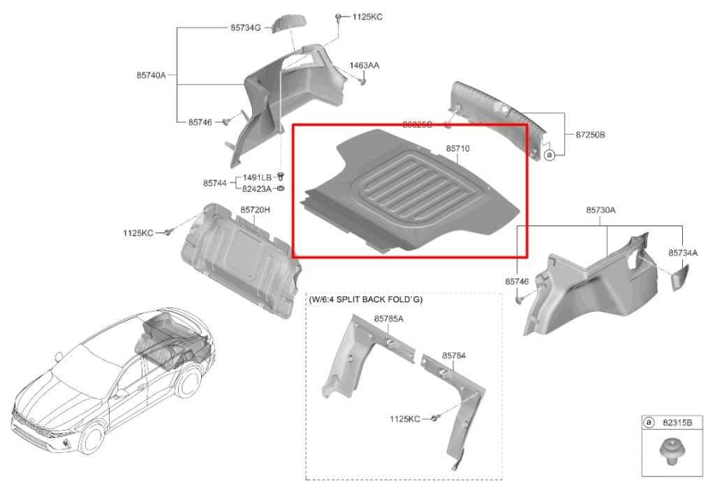 21-24 Kia K5 GTLine AWD Rear Trunk Cargo Floor Carpet Liner Mat 85710L3400 OEM - Alshned Auto Parts