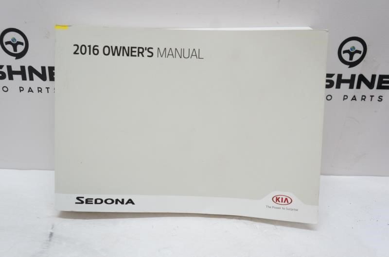 2016 Kia Sedona Owner's Manual - Alshned Auto Parts